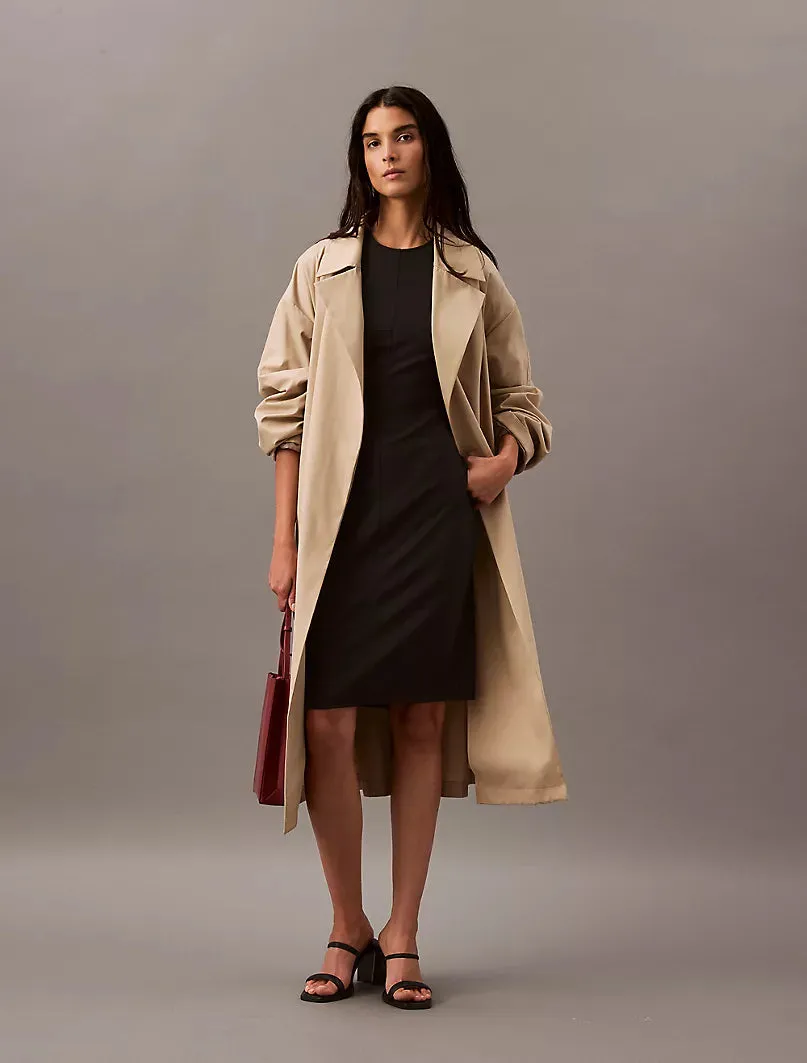 Stretch Crepe Shift Dress