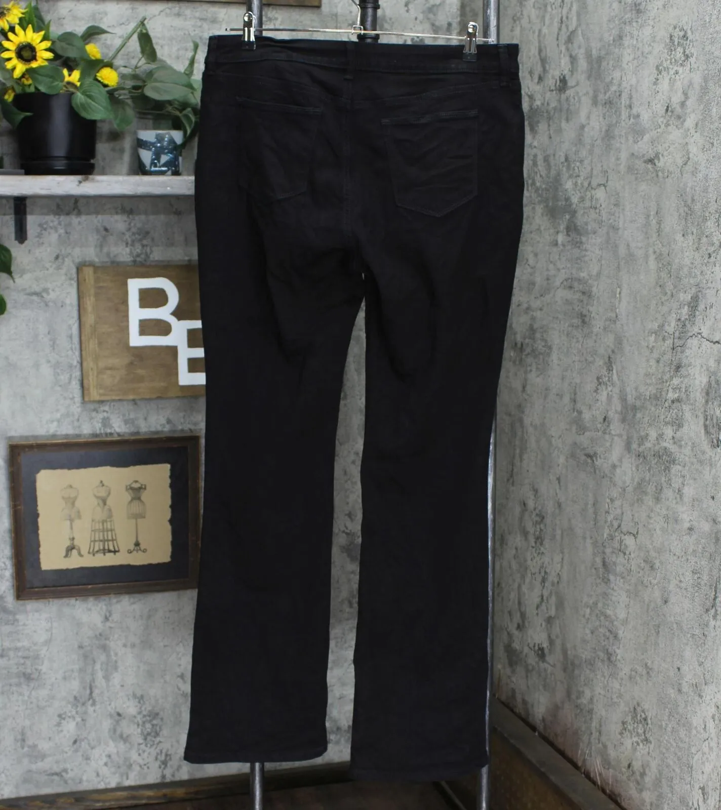 Style & Co Women's Curvy-Fit Bootcut Jeans Black 16 LONG