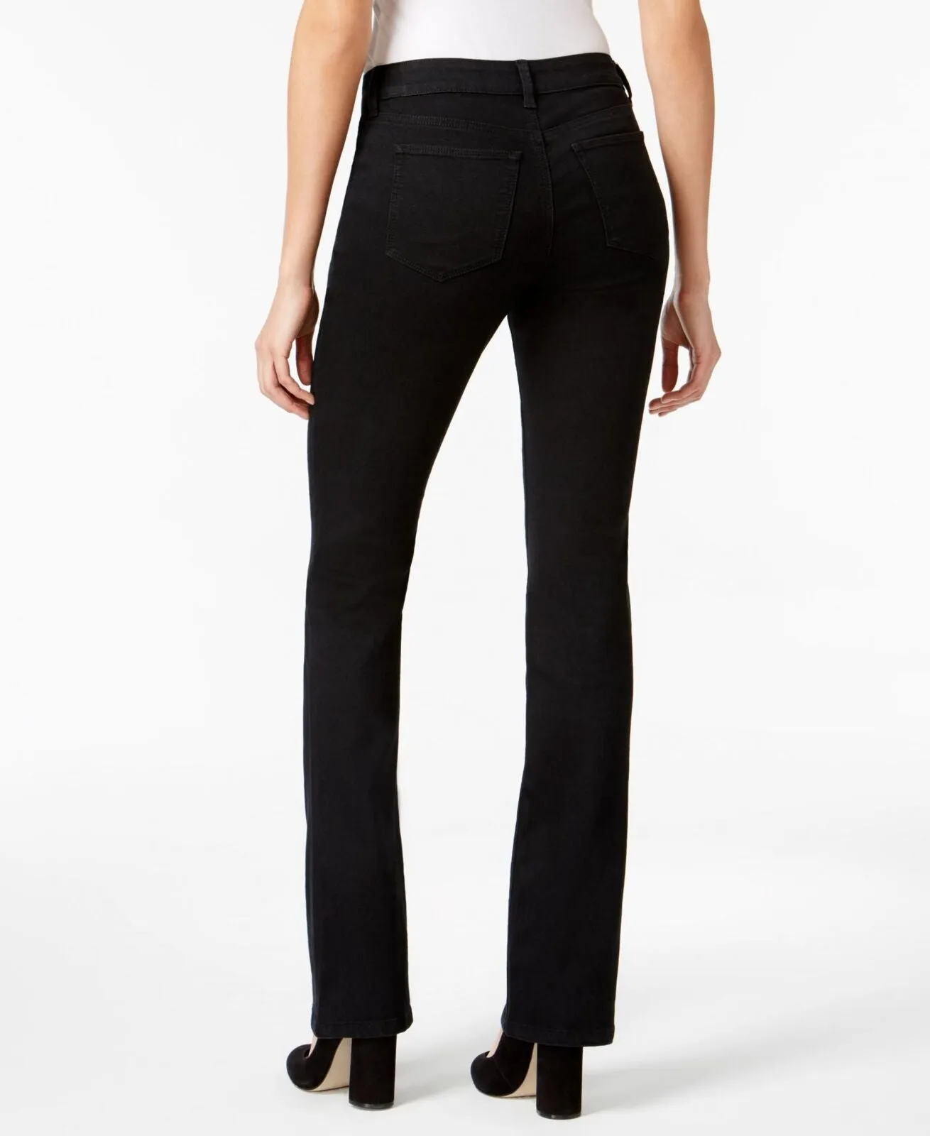 Style & Co Women's Curvy-Fit Bootcut Jeans Black 16 LONG