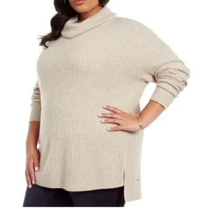 Style &amp; co mixed-ribbed turtleneck tunic sweater!