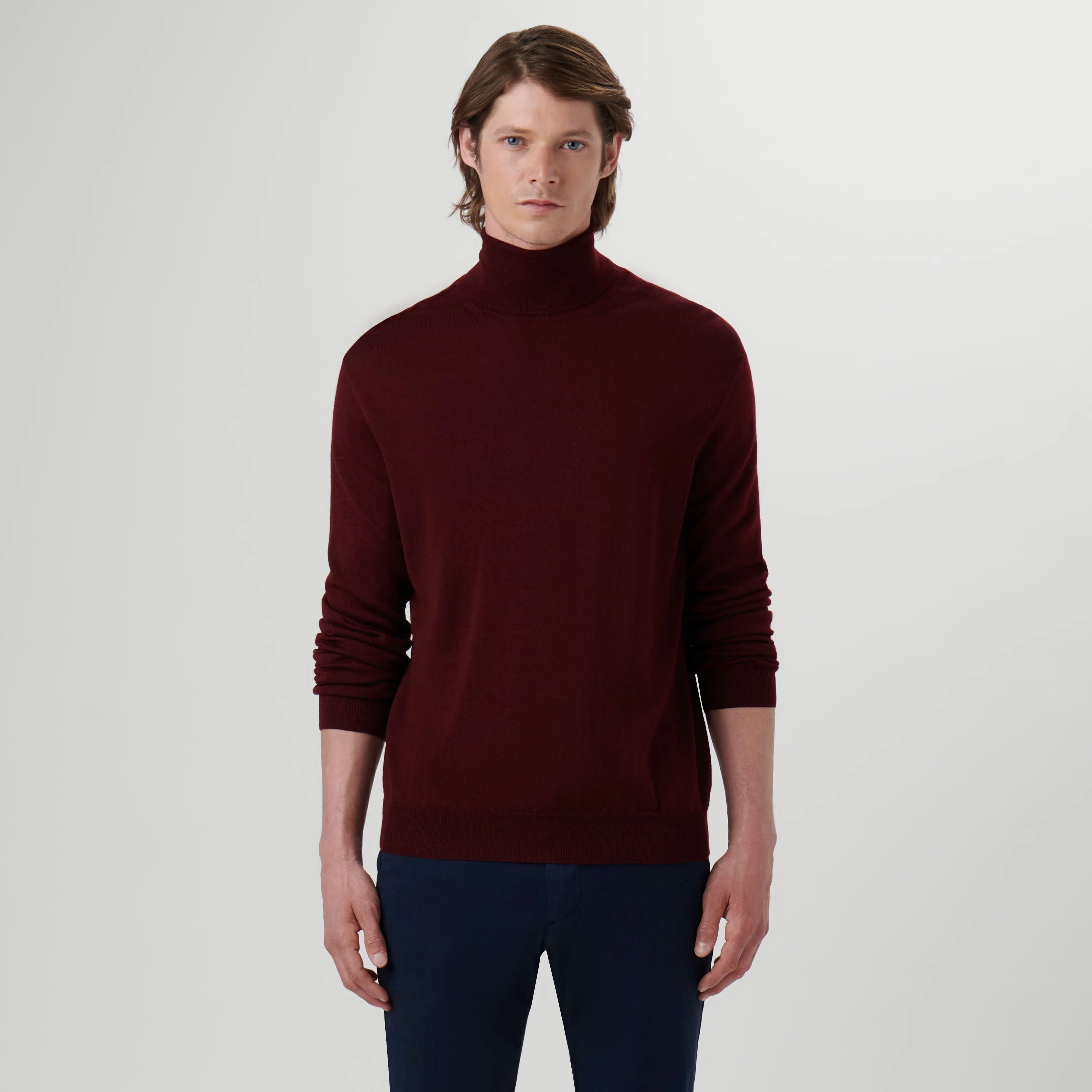 Super Merino Solid Turtleneck Sweater