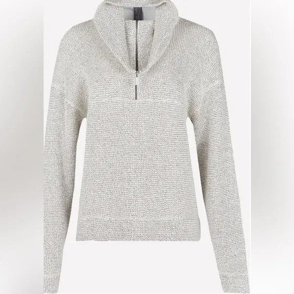Sweaty Betty Sweater Restful Boucle’ Half Zip Pullover Turtleneck