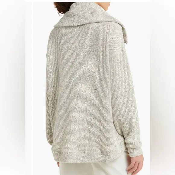Sweaty Betty Sweater Restful Boucle’ Half Zip Pullover Turtleneck