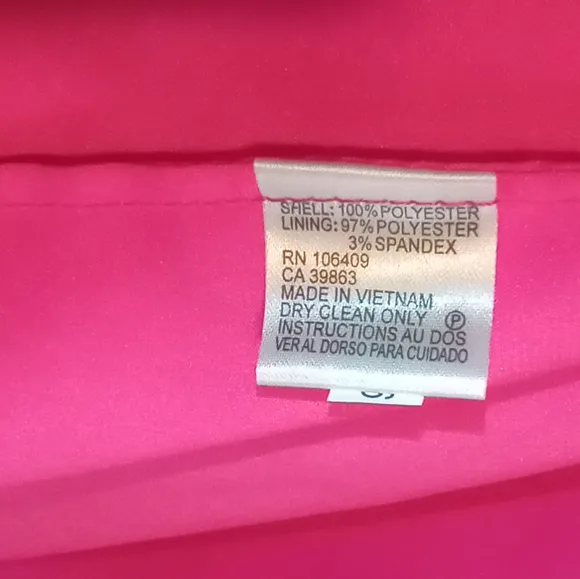 Tahari Pink Satin Striped Organza Fit &amp; Flare Women's Dress Size 8