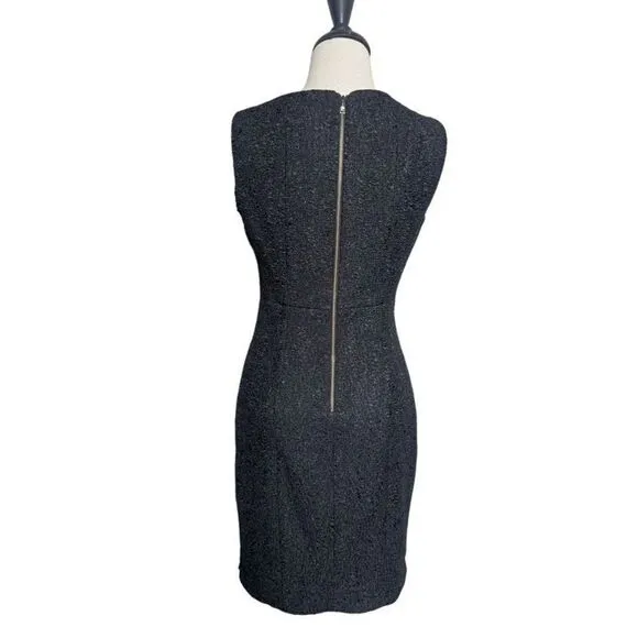 Tahari Size 6 Sleeveless Little Black Dress Shift Dress Career Dress