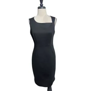 Tahari Size 6 Sleeveless Little Black Dress Shift Dress Career Dress