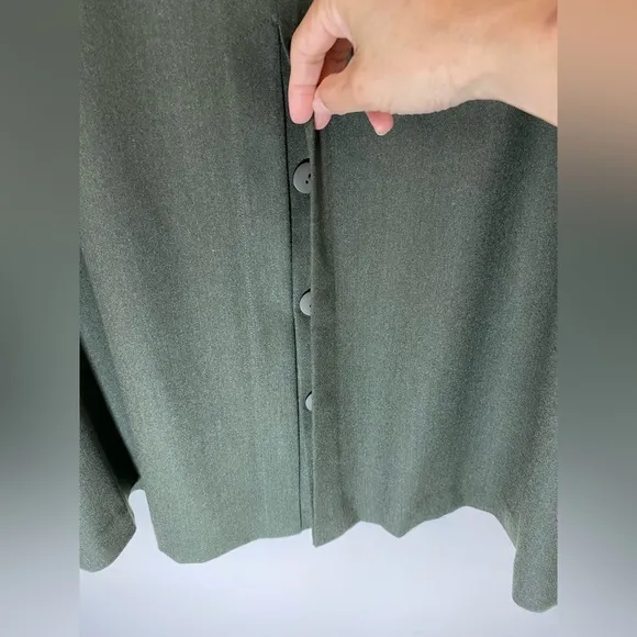 Talbots Woman Loden Green Lined Wool Pencil A-Line Skirt Size 12P Petite Classic