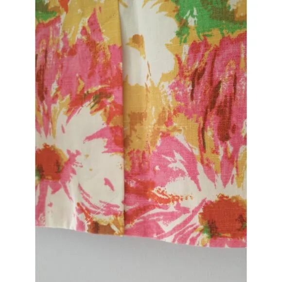 Talbots Women's Pencil Skirt Size 6 Watercolor Artsy Floral Office Career Unique