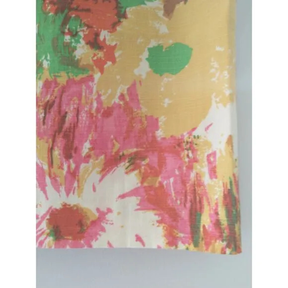 Talbots Women's Pencil Skirt Size 6 Watercolor Artsy Floral Office Career Unique