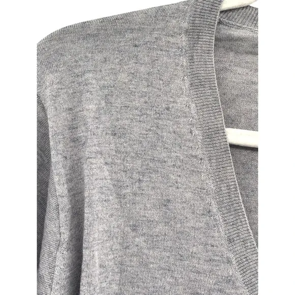 Thakoon Womens Heather Gray Pullover V Neck Sweater Long Sleeve Size XS NWT
