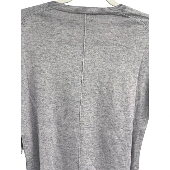Thakoon Womens Heather Gray Pullover V Neck Sweater Long Sleeve Size XS NWT