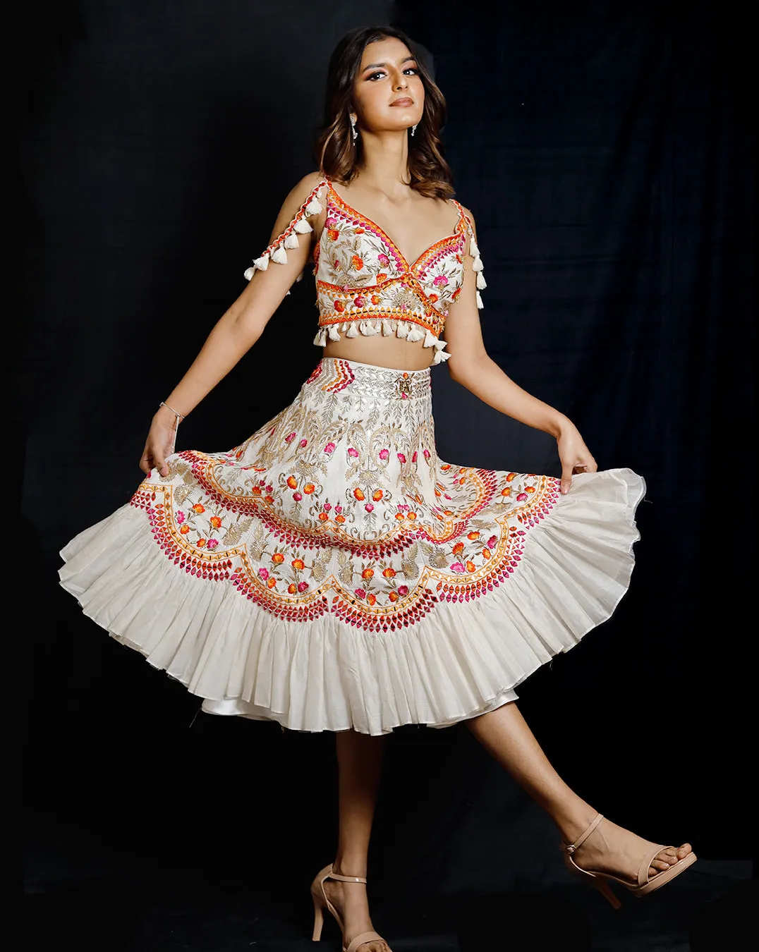 The Garden of Silk Short Lehenga