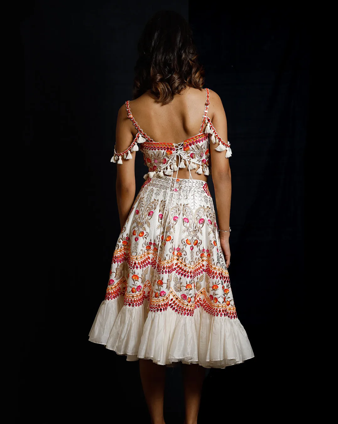 The Garden of Silk Short Lehenga