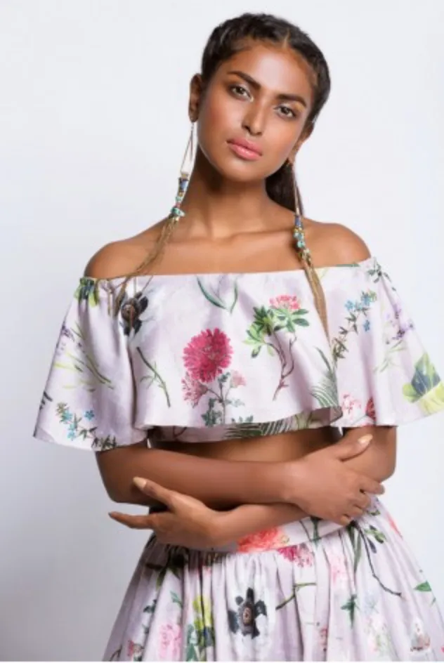 The Lilac Ruffle Lehenga