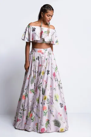 The Lilac Ruffle Lehenga