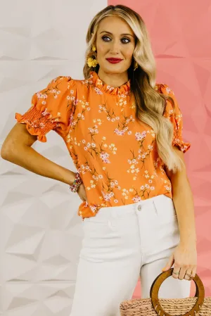 The Paityn Floral Ruffle Neck Woven Blouse