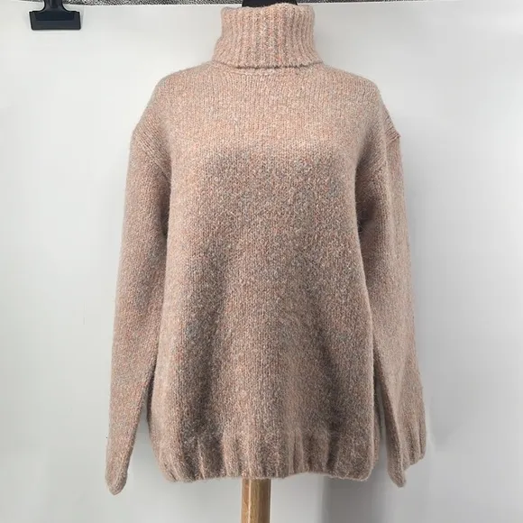 The Skinny see you soon the Bailey turtleneck sweater dusty pink sz S/M NWT