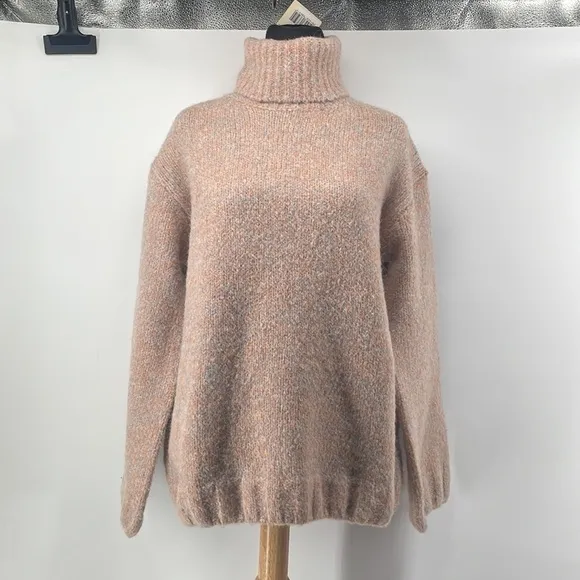 The Skinny see you soon the Bailey turtleneck sweater dusty pink sz S/M NWT
