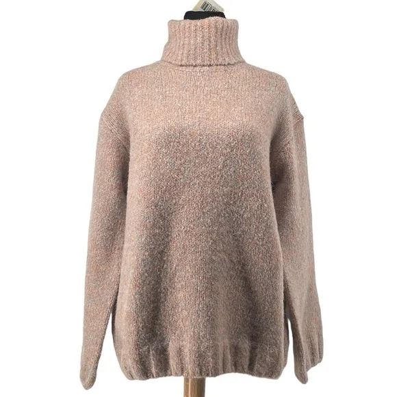 The Skinny see you soon the Bailey turtleneck sweater dusty pink sz S/M NWT