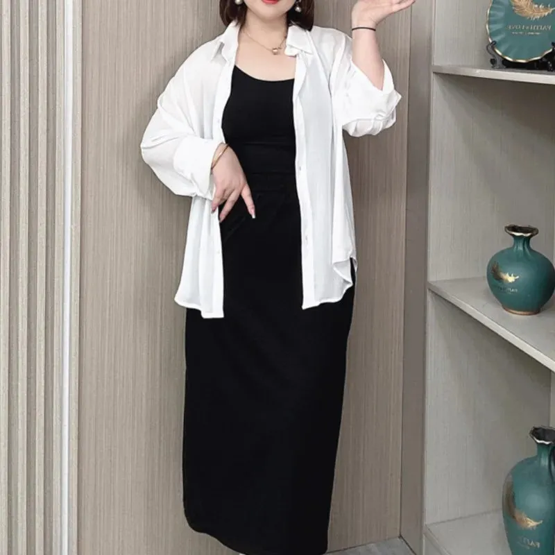 Thin Loose Casual Ice Silk Long Sleeve Blouse