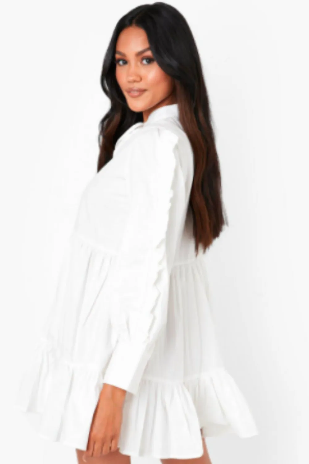 Tie Neck Mini Dress