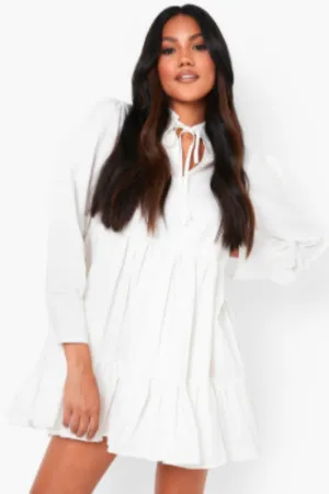 Tie Neck Mini Dress
