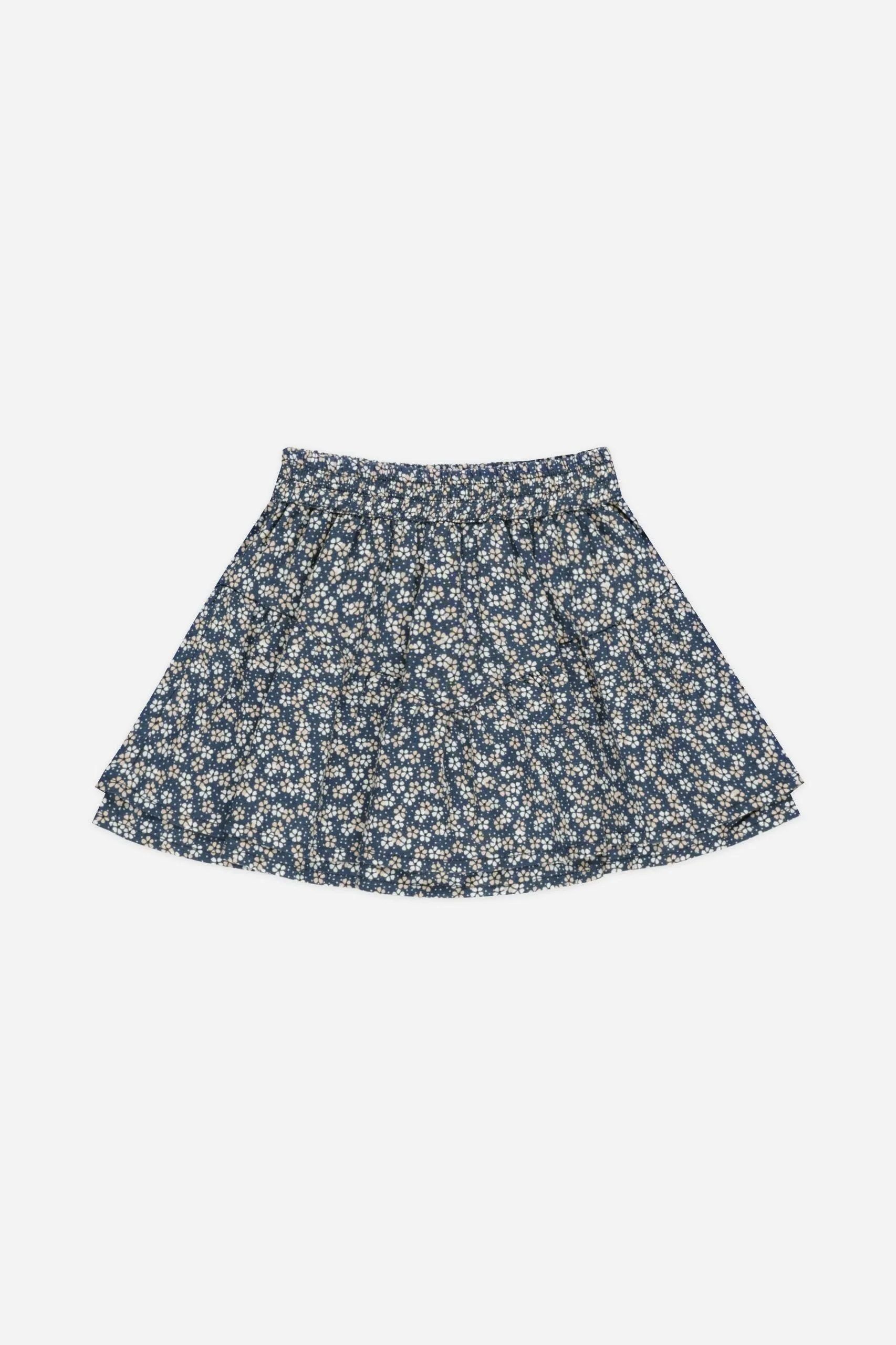 Tiered Mini Skirt | Blue Floral