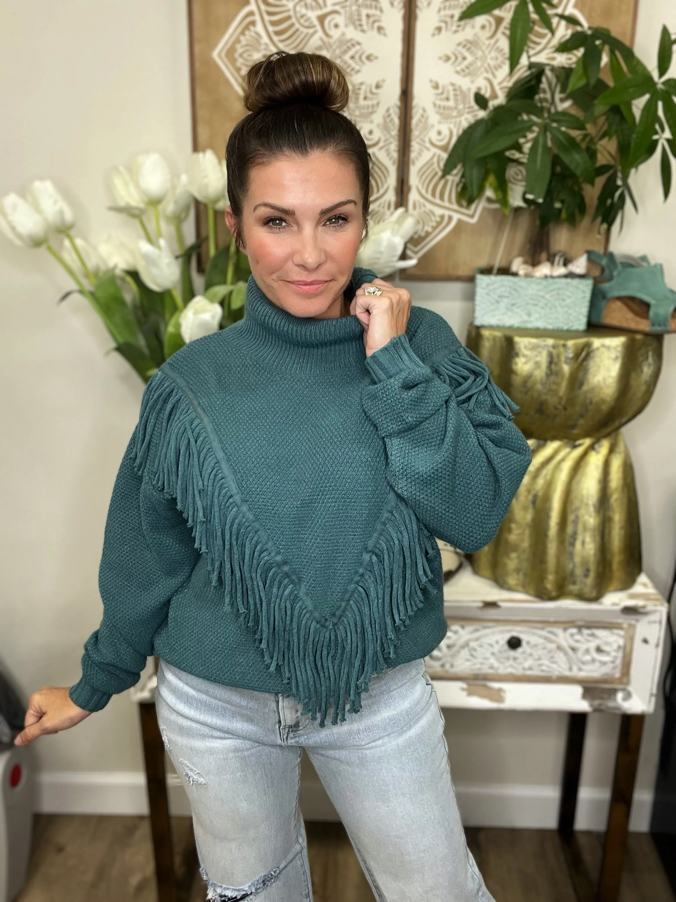 Timeless Beauty Sweater- 5 Colors (Deep Teal, Black, Tan, Gray, Beige)