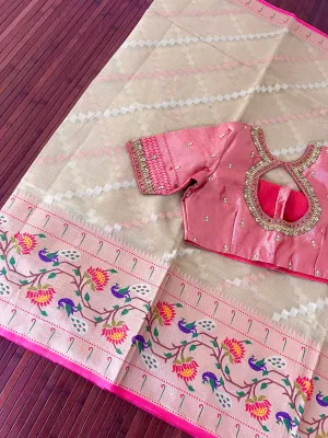 Tissue Kota silk saree