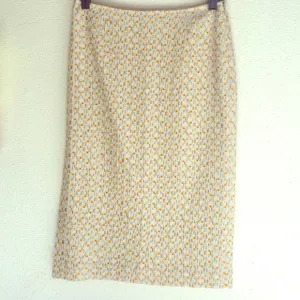 Tocca silk embroidered pencil skirt
