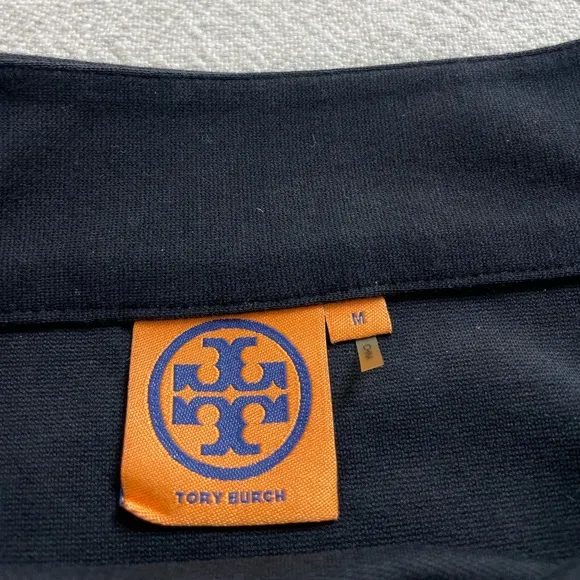 Tory‎ Burch Black Ponte Gold Sailor Buttons Skirt M