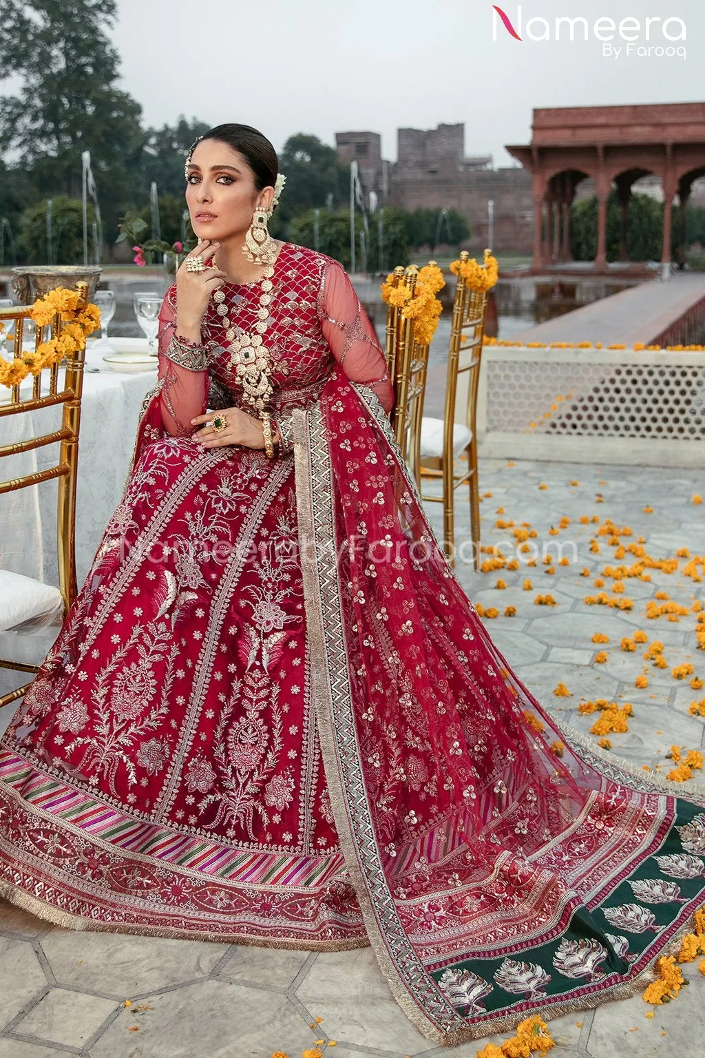Traditional Party Wear Lehenga in Hot Pink Shade #PF202