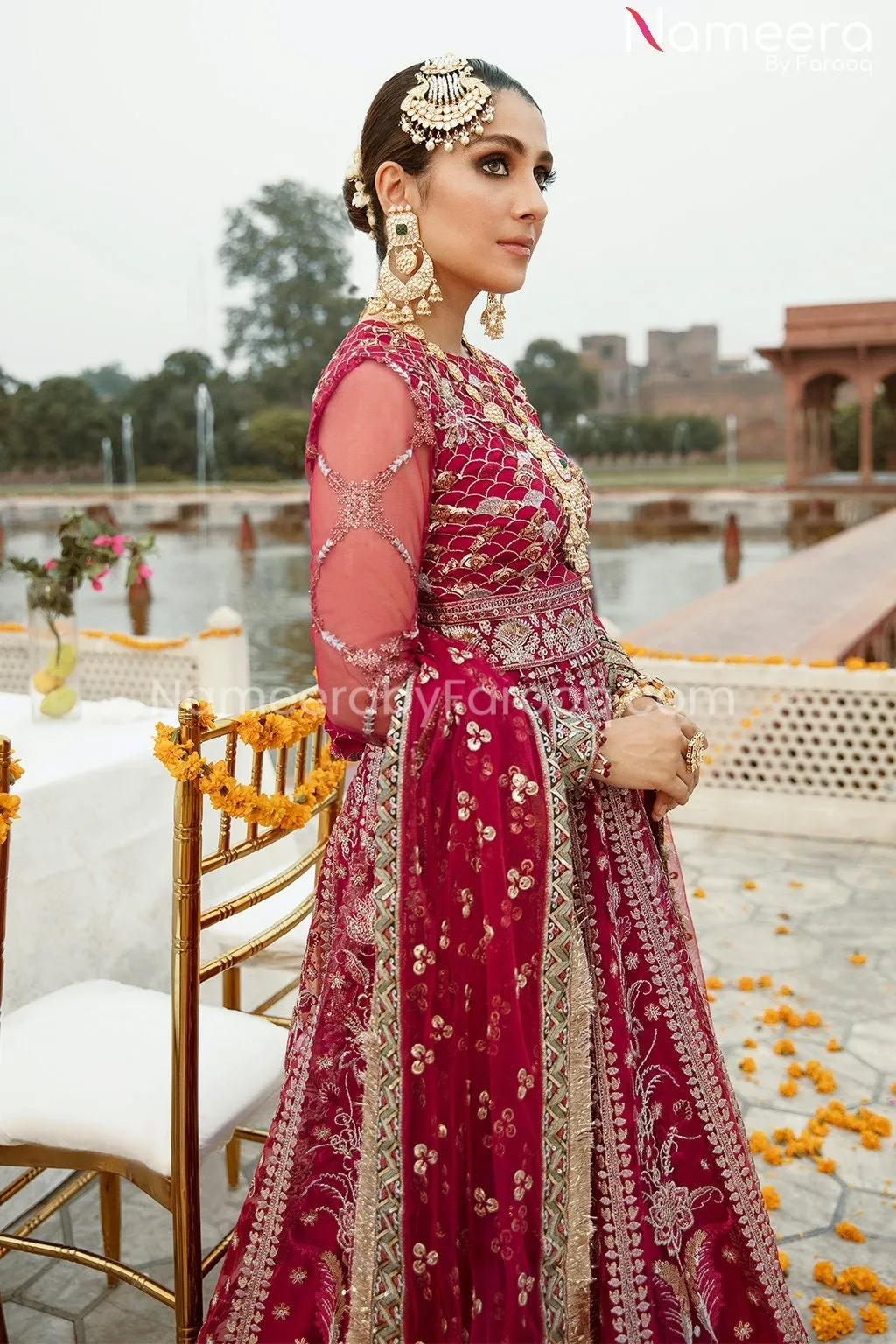 Traditional Party Wear Lehenga in Hot Pink Shade #PF202