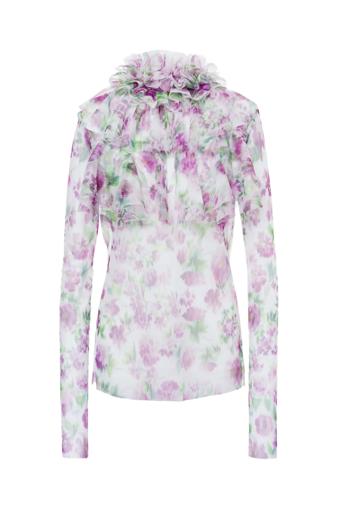 Tulle Ruffle Blouse | Fantasy Violet