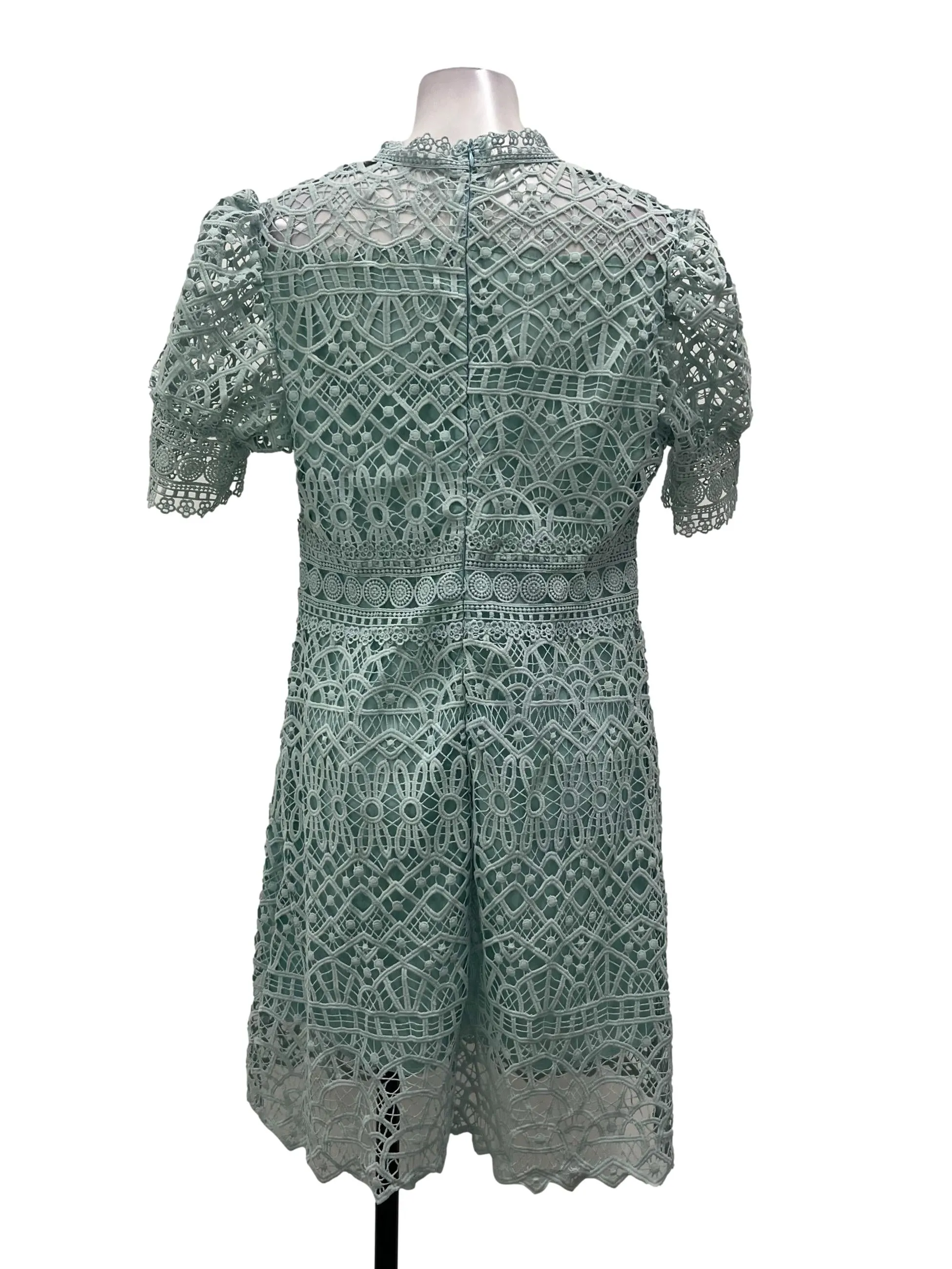 Turquoise Embroidered Shift Dress