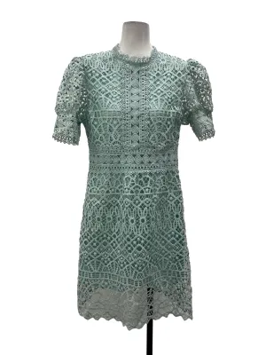 Turquoise Embroidered Shift Dress