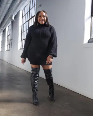 Turtleneck Sweater Dress