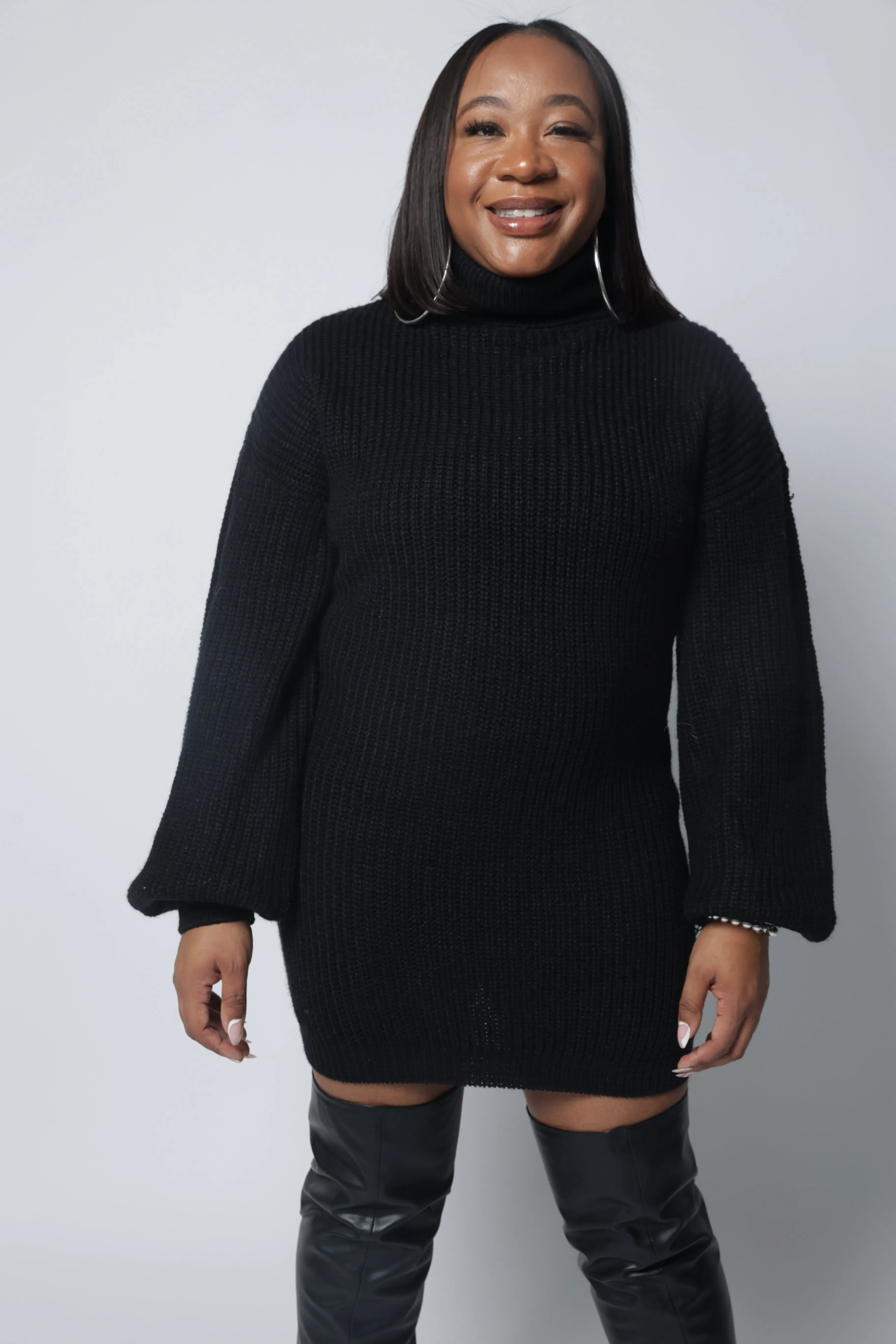 Turtleneck Sweater Dress