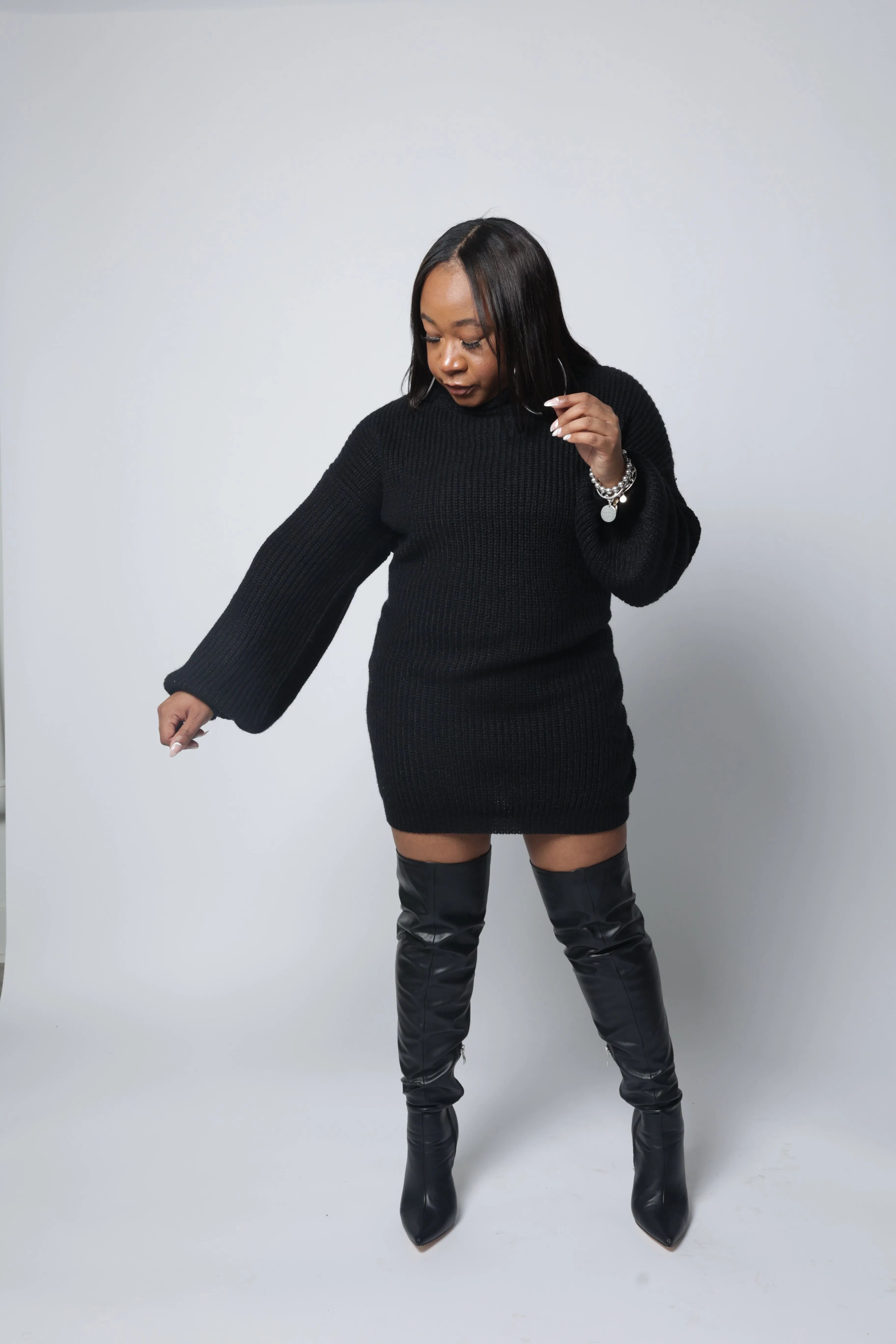 Turtleneck Sweater Dress