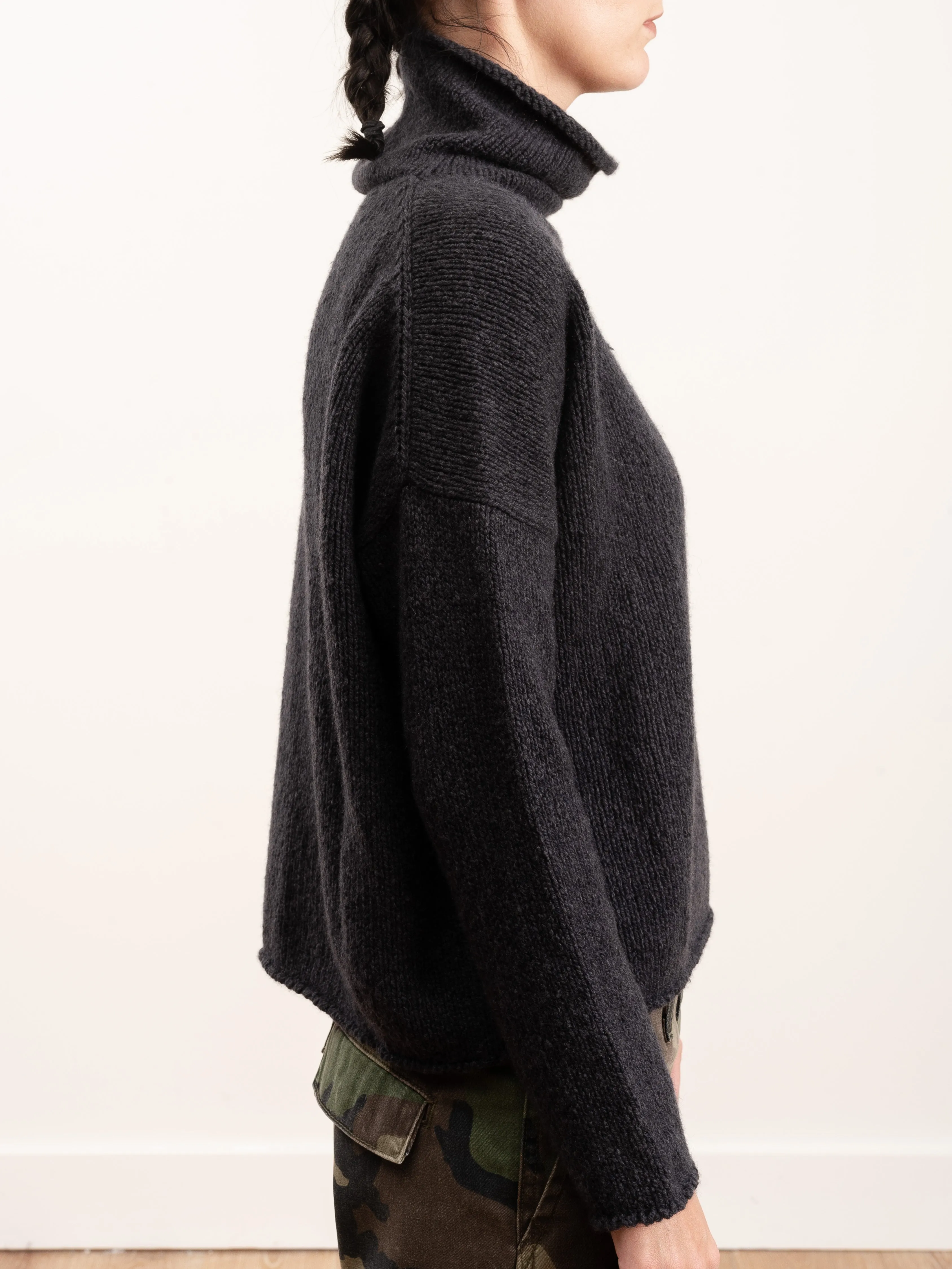 tweed turtleneck - sumi