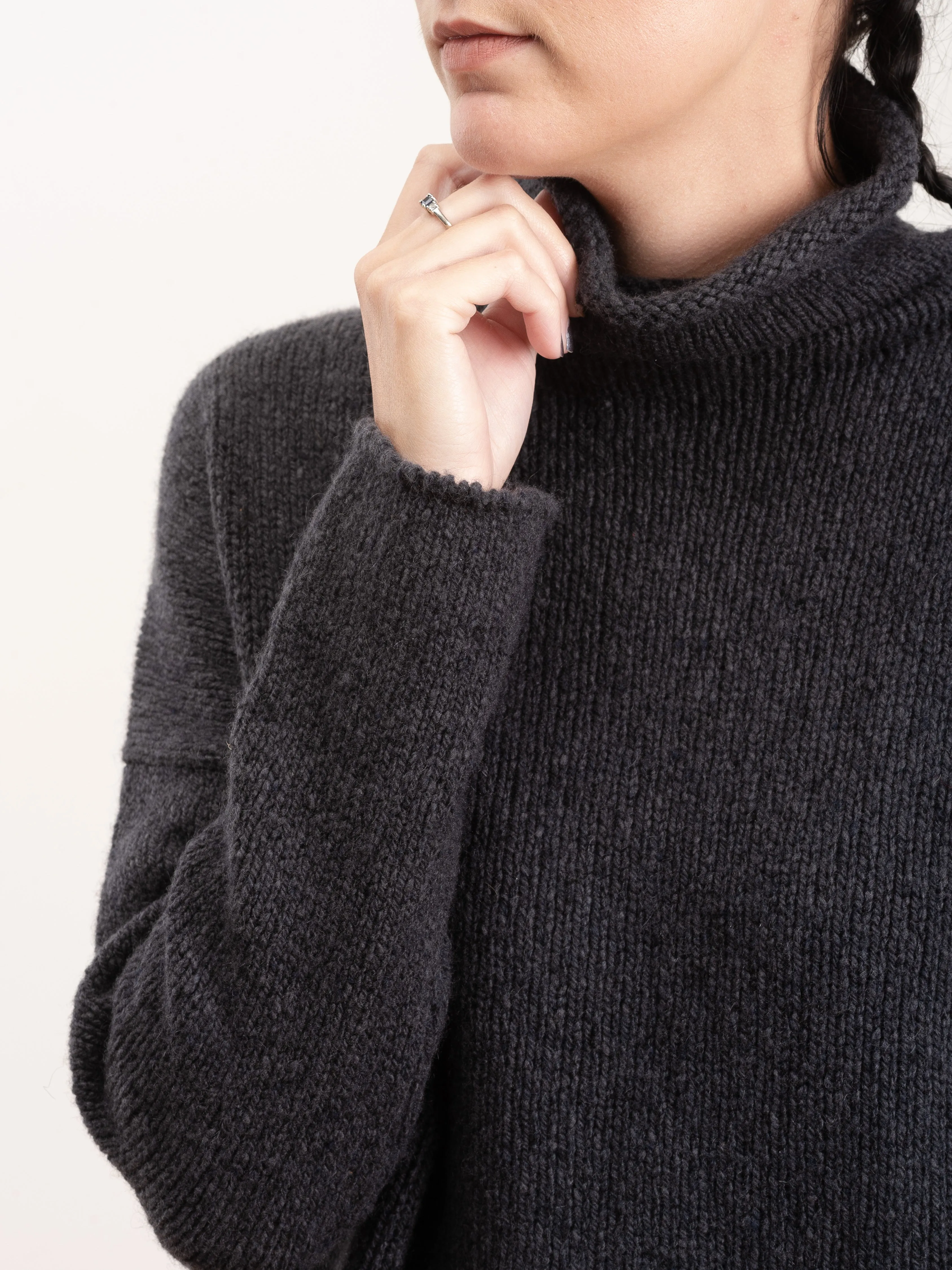 tweed turtleneck - sumi
