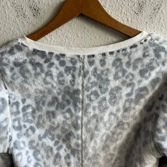 Ugg Women's Top Daisy Fleece Cotton Blend V-neck Long Sleeve Sweater Size S