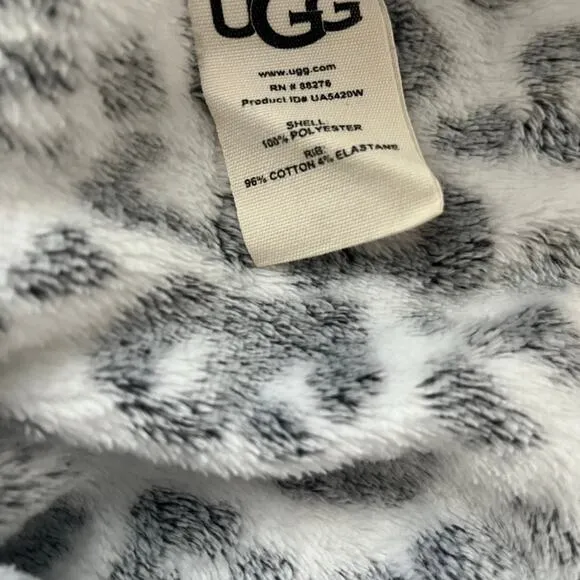 Ugg Women's Top Daisy Fleece Cotton Blend V-neck Long Sleeve Sweater Size S