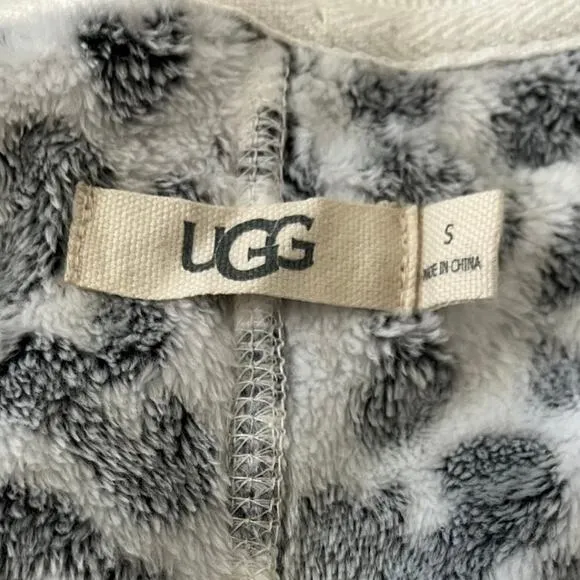 Ugg Women's Top Daisy Fleece Cotton Blend V-neck Long Sleeve Sweater Size S