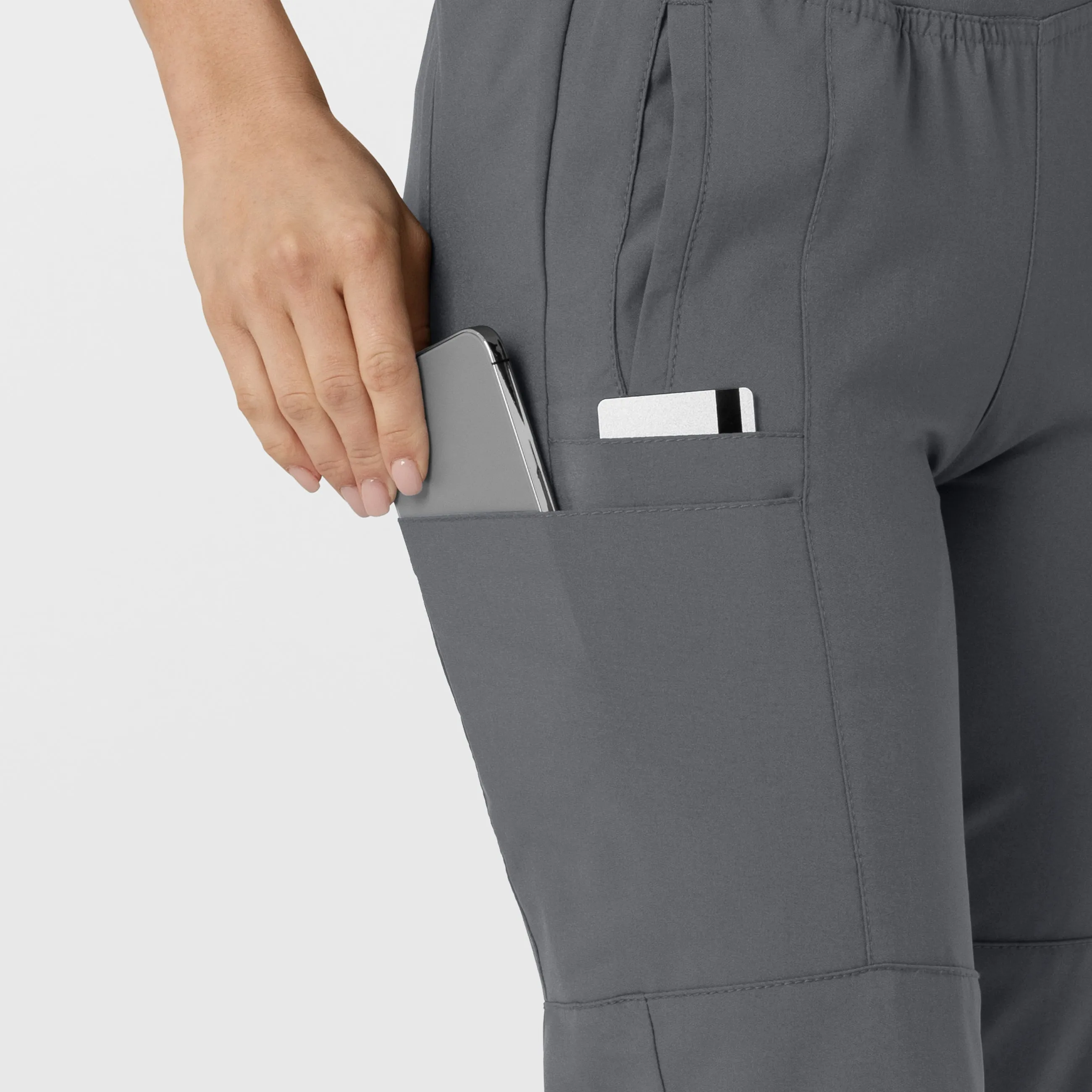 UMSL W123 Women's Comfort Waist Cargo Jogger Scrub Pant