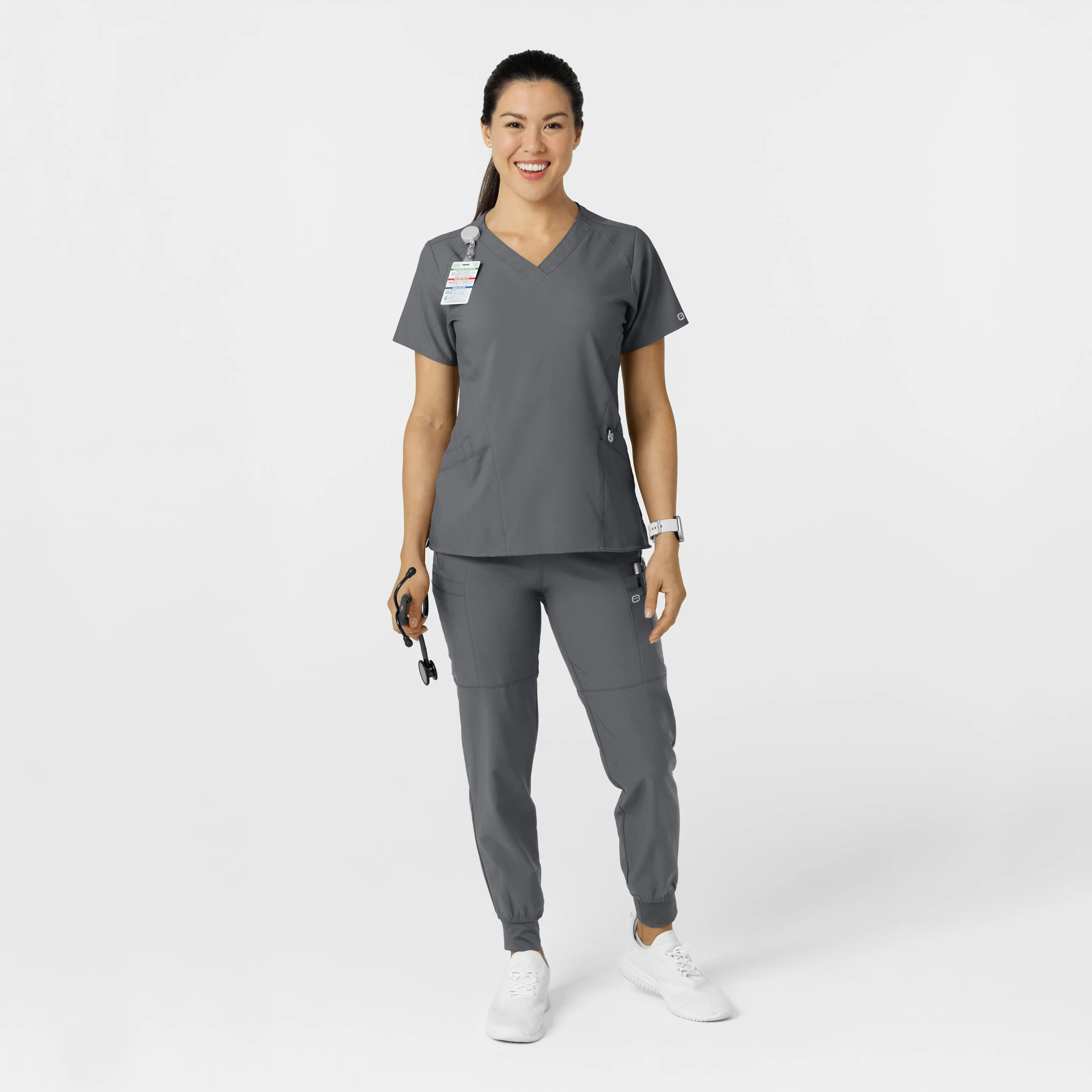 UMSL W123 Women's Comfort Waist Cargo Jogger Scrub Pant