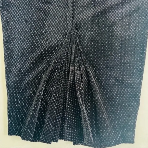 Unique Vintage Black Silver Speckled Mini Wiggle Pinup Retro Skirt Small