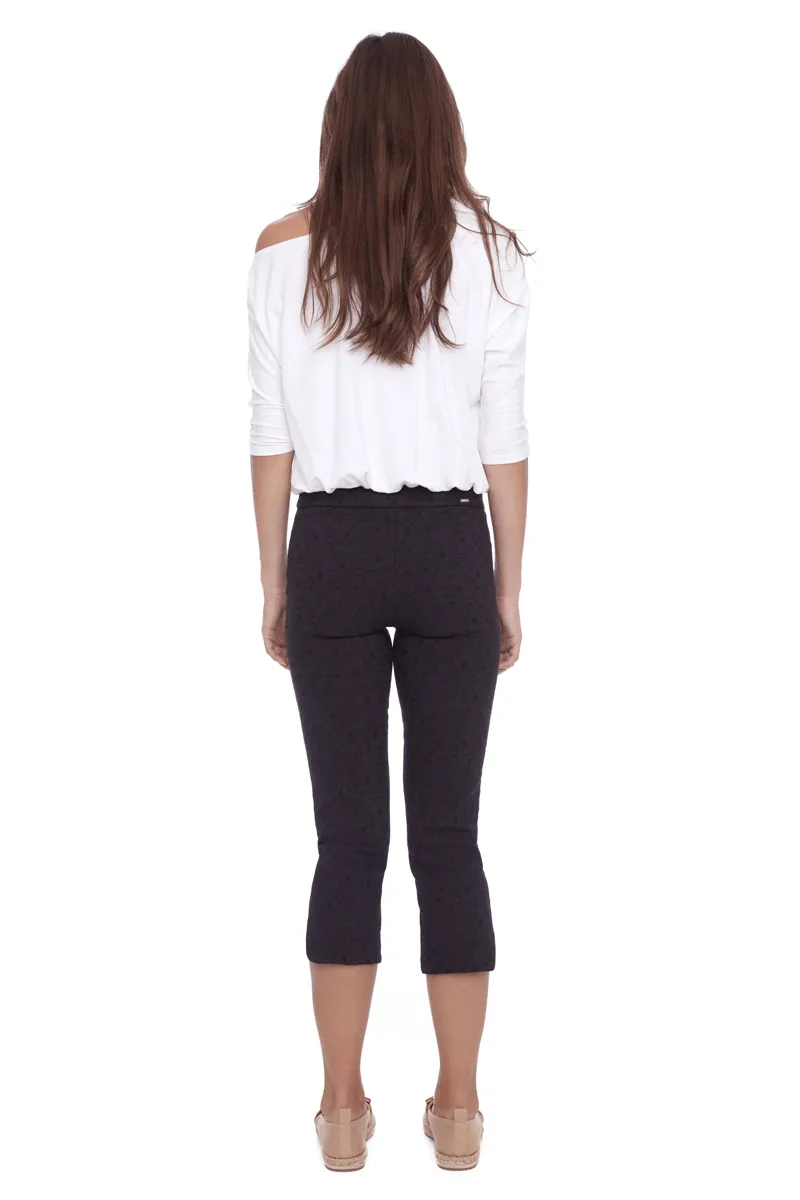 Up! Petal Slit Loom Pant in Black