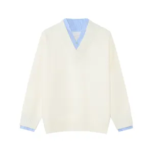 V-Neck Knit Sweater