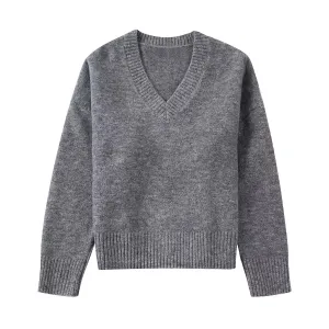 V-Neck Knit Sweater